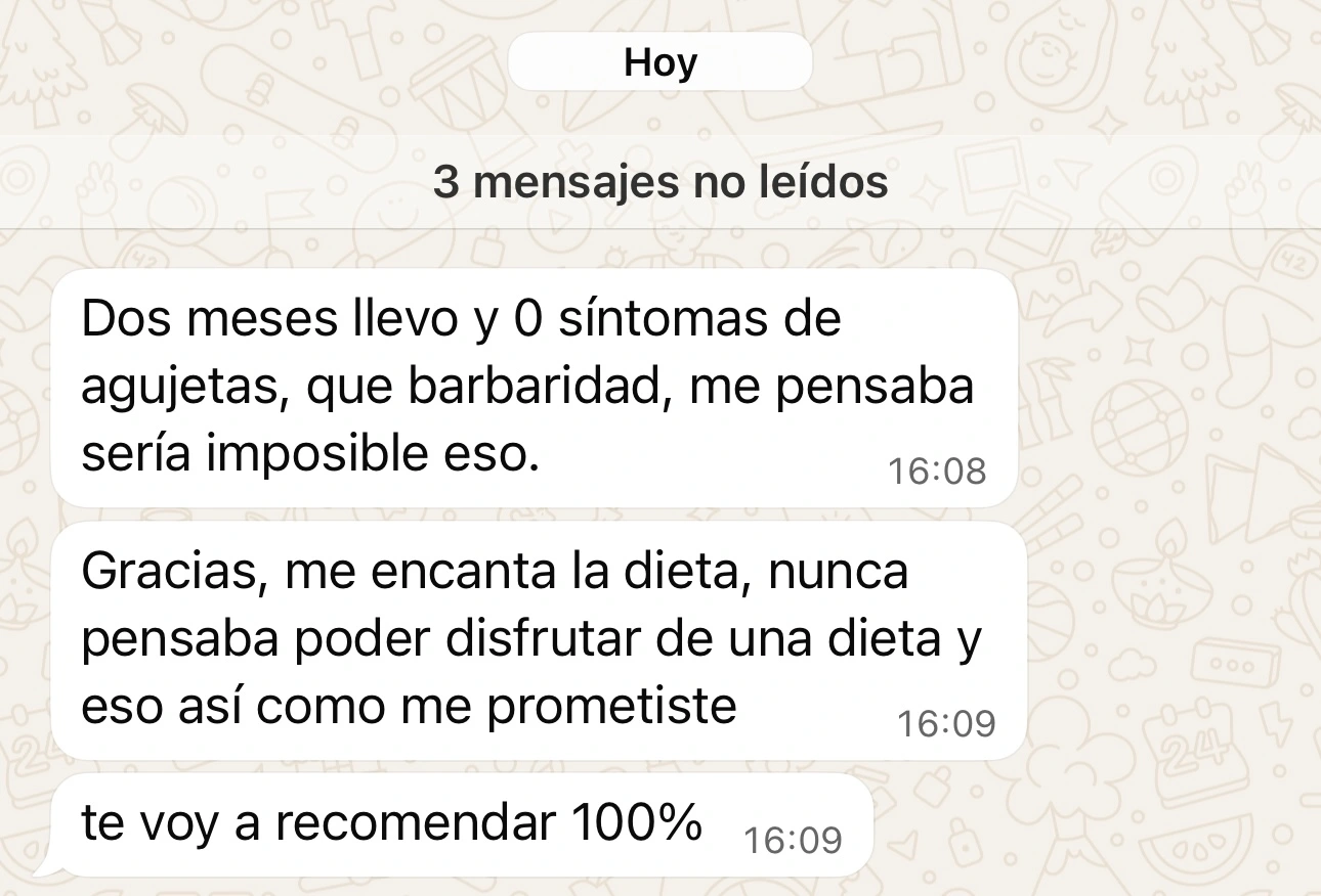 Testimonio sobre recuperación y disfrute de la alimentación